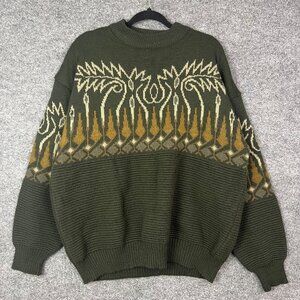 Vintage Bugatchi Wool Blend Geometric Patterned‎ Sweater Size XLarge Men's